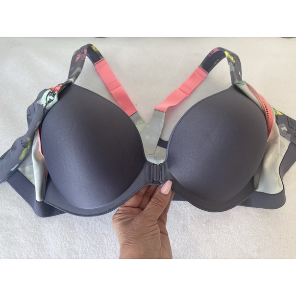 Victorias Secret Knockout Sports Bra 34DDD Zip Front Close Workout Running - Picture 3 of 5